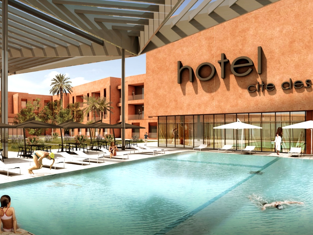 Hotel Pool Rendering for Cite des Arts