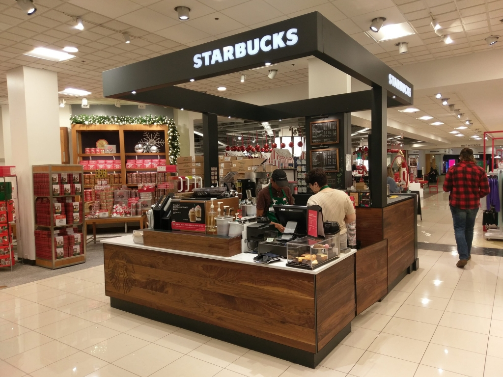 Starbucks Kiosk in Macy's Retailers and Food Service