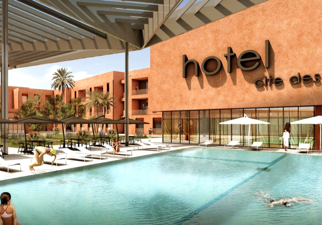 Hotel Pool Rendering for Cite des Arts